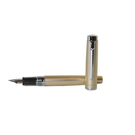 Platinum Century Fountain Pen in Procyon Champagne Gold with fine nib, elegant writing instrument by Platinum Pen Company