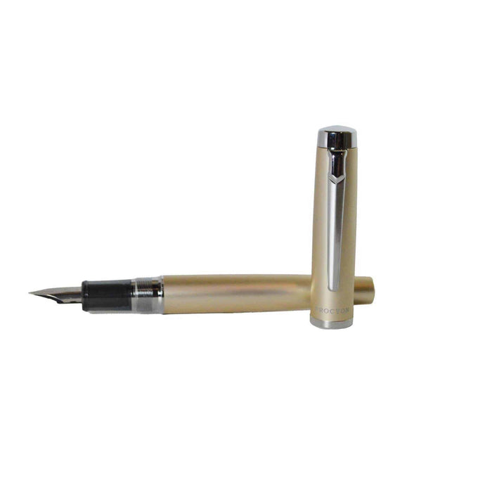 Platinum Century Fountain Pen in Procyon Champagne Gold with fine nib, elegant writing instrument by Platinum Pen Company