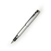 Platinum Century Procyon satin silver fountain pen with fine nib, showcasing its sleek, elegant design and polished finish.