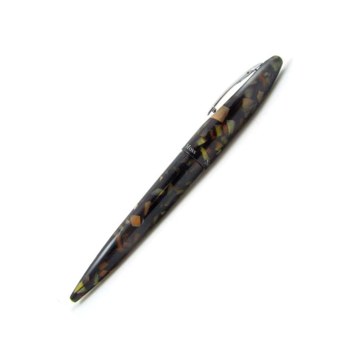 Rebecca Moss Spirit II black crackled ballpoint pen, stylish writing instrument with textured finish and sleek design.