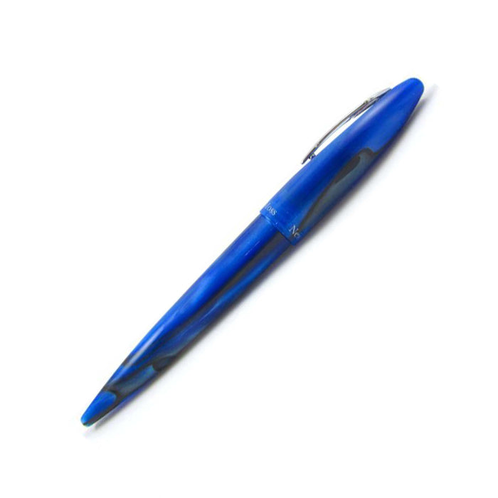 Rebecca Moss Spirit II black crackled ballpoint pen with a sleek design and textured finish.