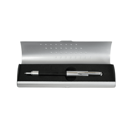 Black Rebecca Moss Turbo rollerball pen with a sleek ballpoint design and smooth ink flow, perfect for everyday writing.
