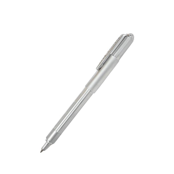 Black Rebecca Moss Turbo rollerball pen with sleek ballpoint design, featuring a smooth writing tip and modern style.
