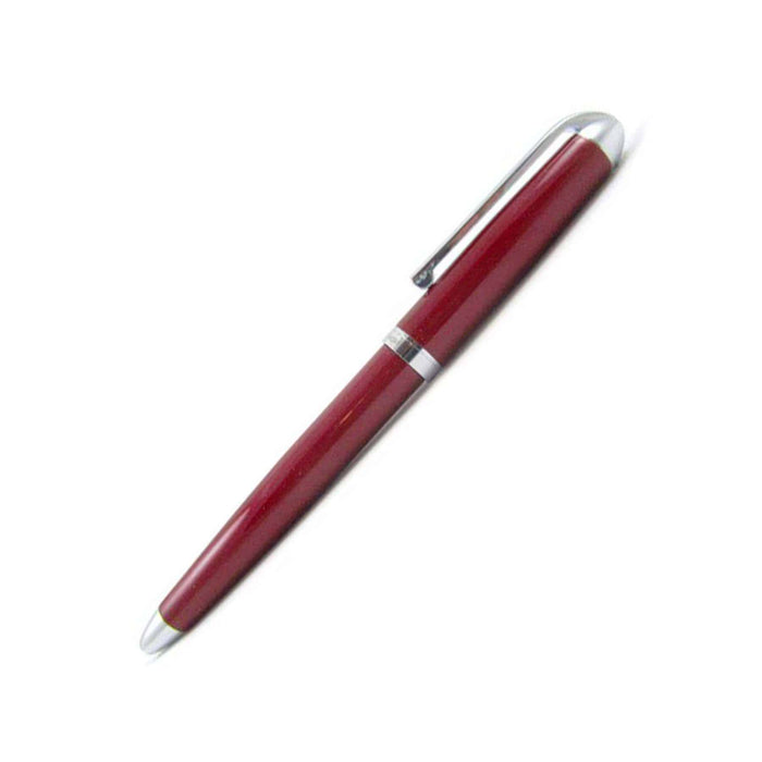 Pink Rebecca Moss Robusto ballpoint pen with smooth barrel and metallic clip on a white background.