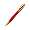 Rebecca Moss Downtown rollerball pen with black chrome finish, sleek design, and smooth writing tip.