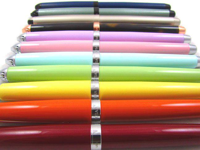 Rebecca Moss Robusto rollerball pen in yellow with a sleek design, perfect for smooth writing and stylish office use.