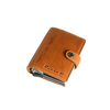 Black Retro 51 Modern Traveler leather wallet with built-in ballpoint pen, compact and stylish accessory for everyday use.