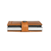 Black Retro 51 Modern Traveler leather wallet with integrated ballpoint pen, featuring sleek design and multiple card slots.