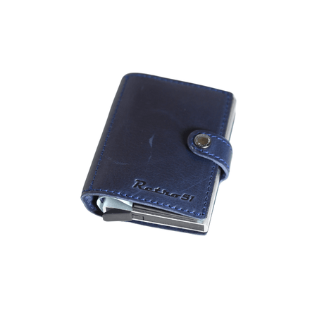 Black Retro 51 Modern Traveler leather wallet with integrated ballpoint pen, stylish and functional accessory for everyday use.