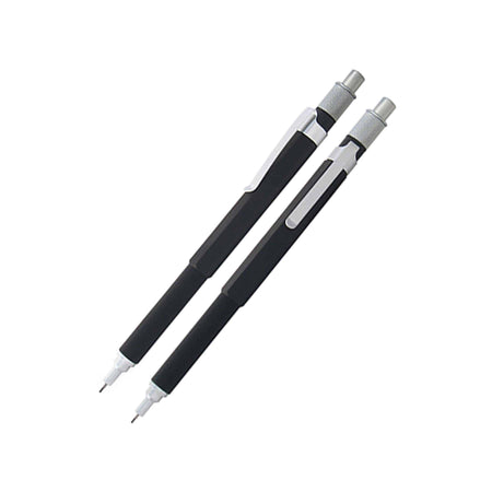 Retro 51 Black Hex-o-matic mechanical pencil with sleek hexagonal design and metallic finish, suitable for writing and sketching.