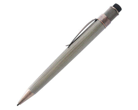Retro 51 Tornado™ mechanical pencil featuring a Frederick Douglass design, with a sleek silver body and detailed artwork.