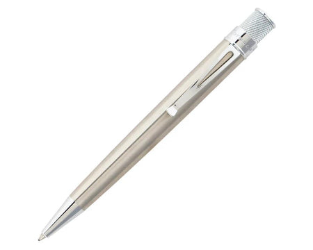 Retro 51 Lacqeur Color Series rollerball pen with black finish, featuring a sleek, modern design and metallic accents.