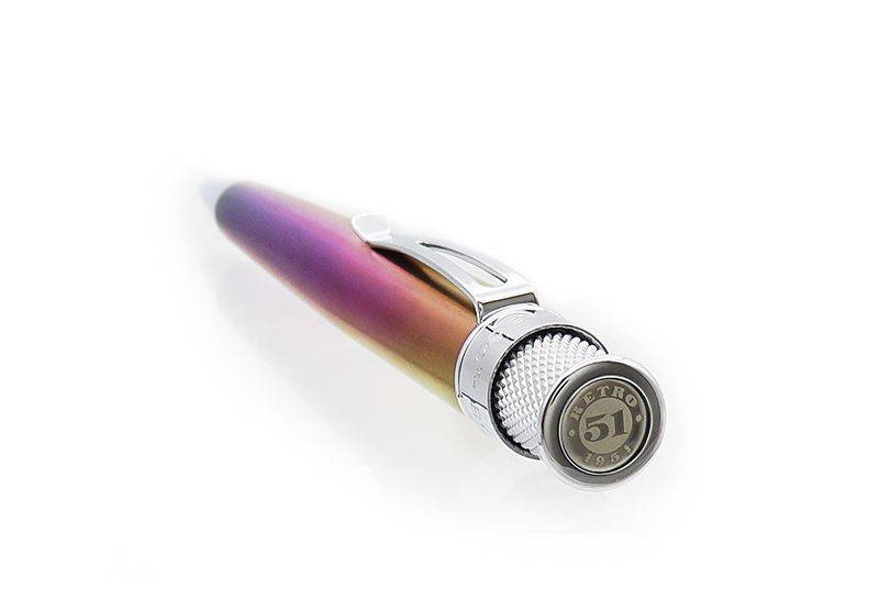 Retro 51 Tornado Vintage Metalsmith chromatic rollerball pen with metallic finish and classic design.