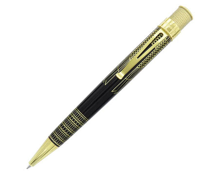 Retro 51 Tornado Vintage Metalsmith Cleopatra rollerball pen with metallic finish and vintage-inspired design.