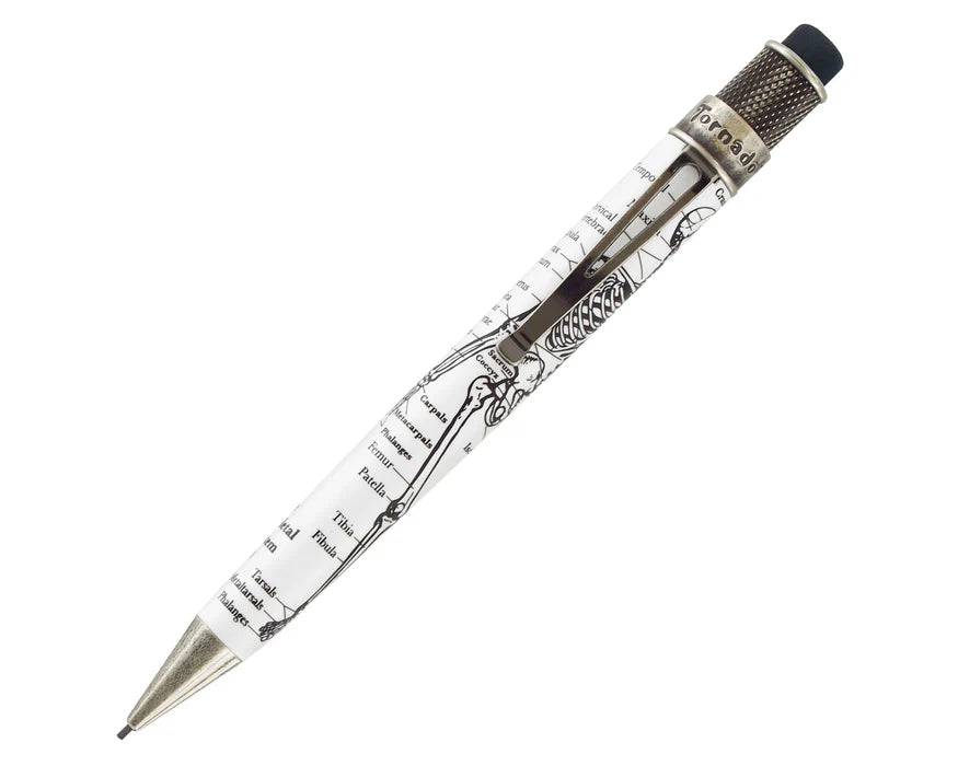 Retro 51 Tornado Vintage Metalsmith rollerball pen with Dr. Gray Pencil design, featuring a sleek metallic finish and classic style.