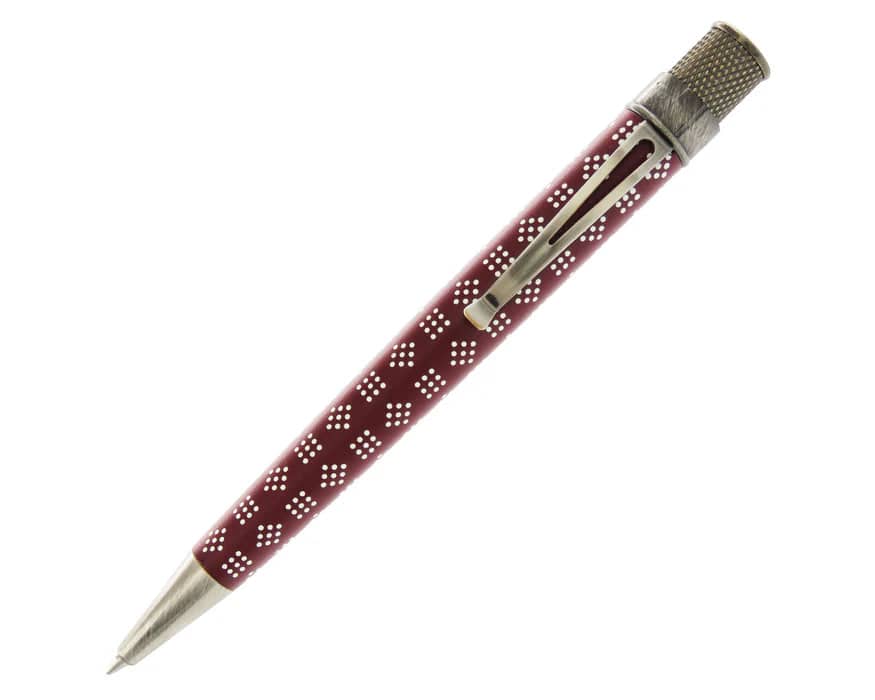 Retro 51 Tornado Vintage Metalsmith Tubman rollerball pen with a sleek metallic finish and vintage-inspired design.