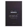 Rhodia PA Scribe black paper calligraphy practice pad with a notebook cover and pages suited for calligraphy exercises
