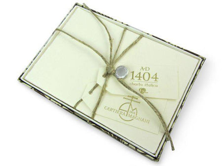 Rossi AD 1404 Charta Italica deckle edge fold-over cards, double-sided with elegant deckle edges, 5.12 x 6.7 inches