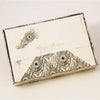 Rossi Peacock Classico Notecards with elegant peacock design on high-quality stationery for writing notes or correspondence