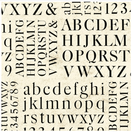 Rossi alphabet wrapping paper featuring colorful letter designs on white background, ideal for gift wrapping and crafts.