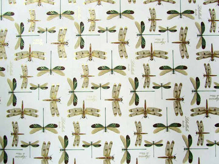Rossi dragonflies wrapping paper with colorful dragonfly patterns, ideal for gift wrapping and special occasions.