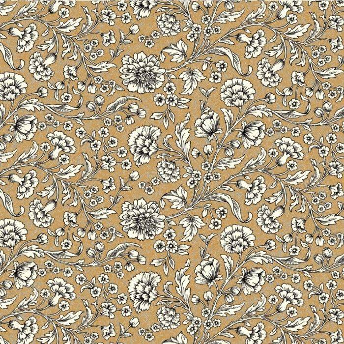 Gold flower wrapping paper by Rossi featuring elegant floral patterns, perfect for gift wrapping occasions.