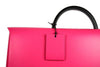 Dark blue San Lorenzo regenerated leather convention briefcase with sturdy handles and sleek design for professional use.