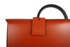 Dark blue San Lorenzo regenerated leather briefcase with handles and silver hardware, classic convention style for professionals.