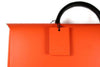 Dark blue San Lorenzo regenerated leather convention briefcase with sturdy handles and sleek design for professional use.