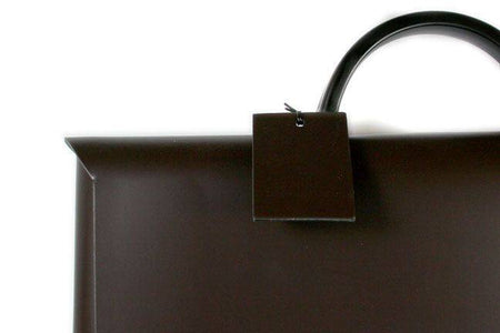 Dark blue San Lorenzo regenerated leather briefcase with sturdy handles and sleek design, ideal for professional use.