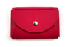 San Lorenzo small business card holder in pink regenerated leather, showcasing a compact, stylish accessory for cards and essentials.