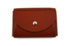 Pink San Lorenzo regenerated leather small business card holder with multiple card slots and sleek design.