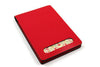 San Lorenzo regenerated leather memo pad cover in vibrant orange with sleek, stylish design for easy note-taking and protection.