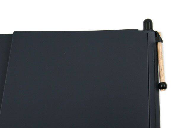 San Lorenzo large notebook with cognac regenerated leather cover, featuring a sleek, durable design for note-taking and writing.