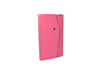 San Lorenzo pink regenerated leather passport wallet with multiple card slots and secure closure, stylish travel accessory.