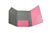 San Lorenzo regenerated leather passport wallet in pink, featuring a compact design with multiple card slots and a secure closure.
