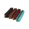Small black leather pen case by San Lorenzo, designed for storing and protecting pens in a sleek, compact style.