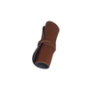 Black leather San Lorenzo Pen Case, a stylish leather pen roll with multiple compartments for writing instruments.