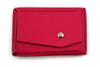 Pink San Lorenzo wallet made of regenerated leather, designed as a business and credit card holder with multiple card slots.