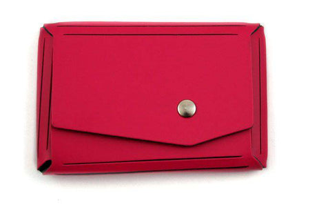 Pink San Lorenzo wallet made of regenerated leather, designed as a business and credit card holder with multiple card slots.