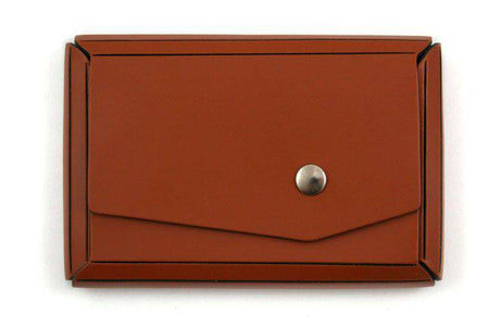 San Lorenzo pink regenerated leather wallet with multiple card slots for business and credit cards.