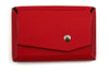 San Lorenzo pink regenerated leather wallet with multiple card slots, designed as a business and credit card holder.