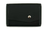 San Lorenzo pink regenerated leather business card holder wallet with slots for credit cards and a sleek design.