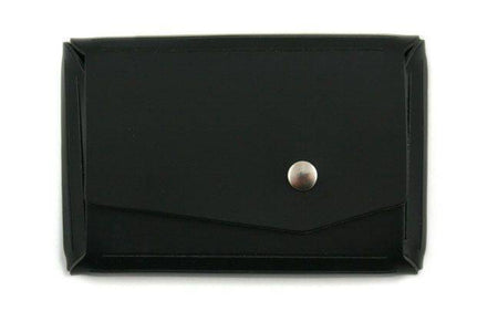 San Lorenzo pink regenerated leather business card holder wallet with slots for credit cards and a sleek design.