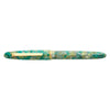 Esterbrook Estie fountain pen with gold fittings, featuring a sea glass-colored resin barrel and a sleek, elegant design.