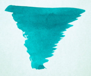 Diamine steel blue fountain pen ink cartridge in international size, showing the blue ink and cartridge design.