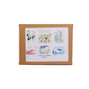 Lyla Clayre Swamp Stationery Set with note cards featuring swamp-themed illustrations, in earthy green and brown tones.