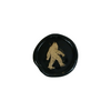 Swamp monster wax seal by Papier Plume featuring a detailed green and brown swamp creature design on beige wax.