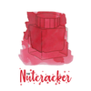 Papier Plume limited edition wax seal and ink set featuring The Nutcracker & The Rat King fountain pen ink swatches on paper.