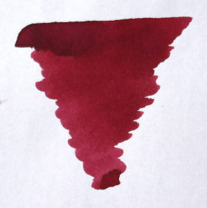 Diamine Syrah fountain pen ink cartridge, international size, showing the blue and violet ink inside the cartridge.